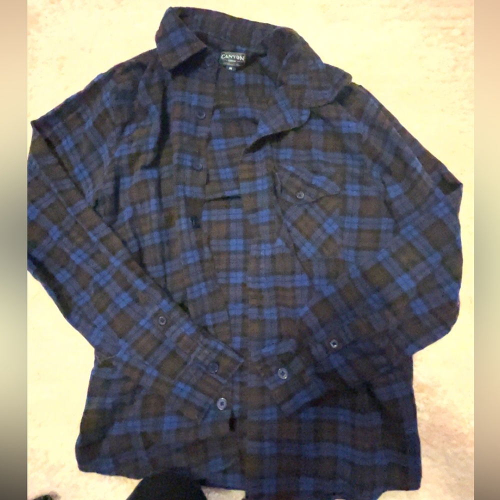 Blue plad flannel